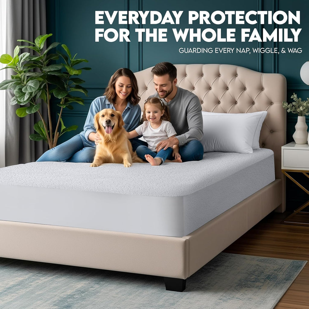Utopia Bedding Waterproof Mattress Protector - Soft & Breathable Twin Size Dual-Sided Terry Cover