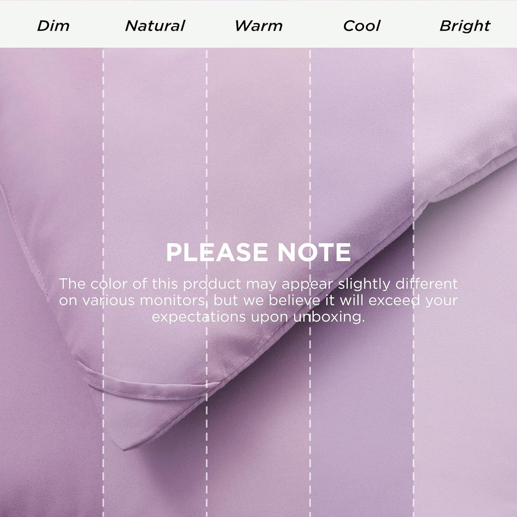 Bedsure Comforter Duvet Insert - All-Season Quilted Twin Size Bedding, GentleSoft Down Alternative, Light Purple 88 x 68 Inches