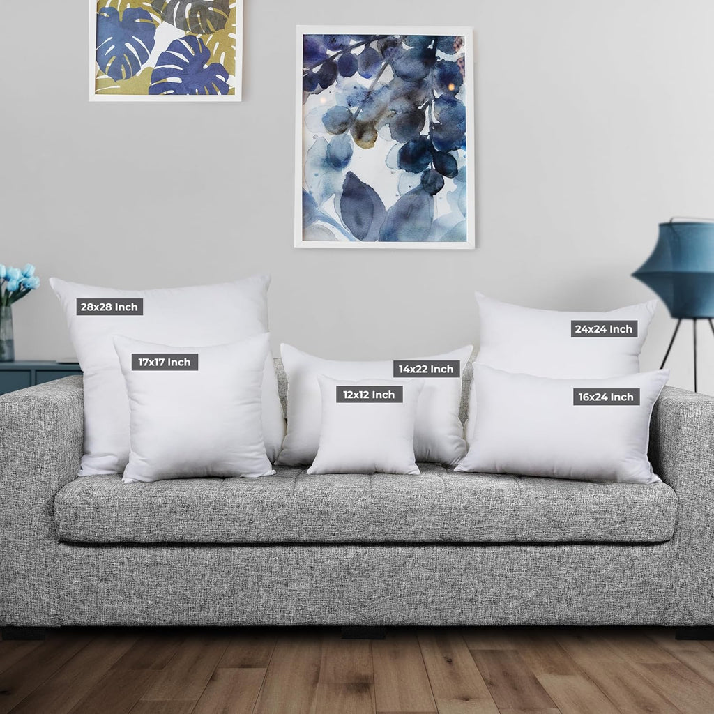 Utopia Bedding 16x24 Pillow Inserts - Set of 2 White Decorative Throw Pillows for Sofa & Couch - Soft & Fluffy Cushions