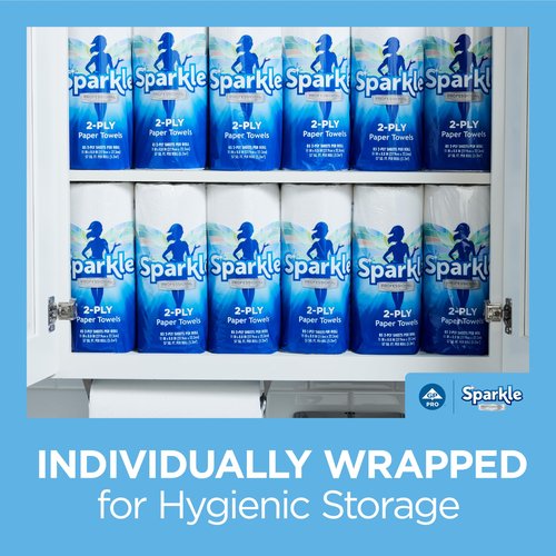 Georgia-Pacific Sparkle Professional Series 2-Ply Perforated Kitchen Paper Towel Rolls by GP PRO (Georgia-Pacific), 2717201, 70 Sheets Per Roll, 30 Rolls Per Case