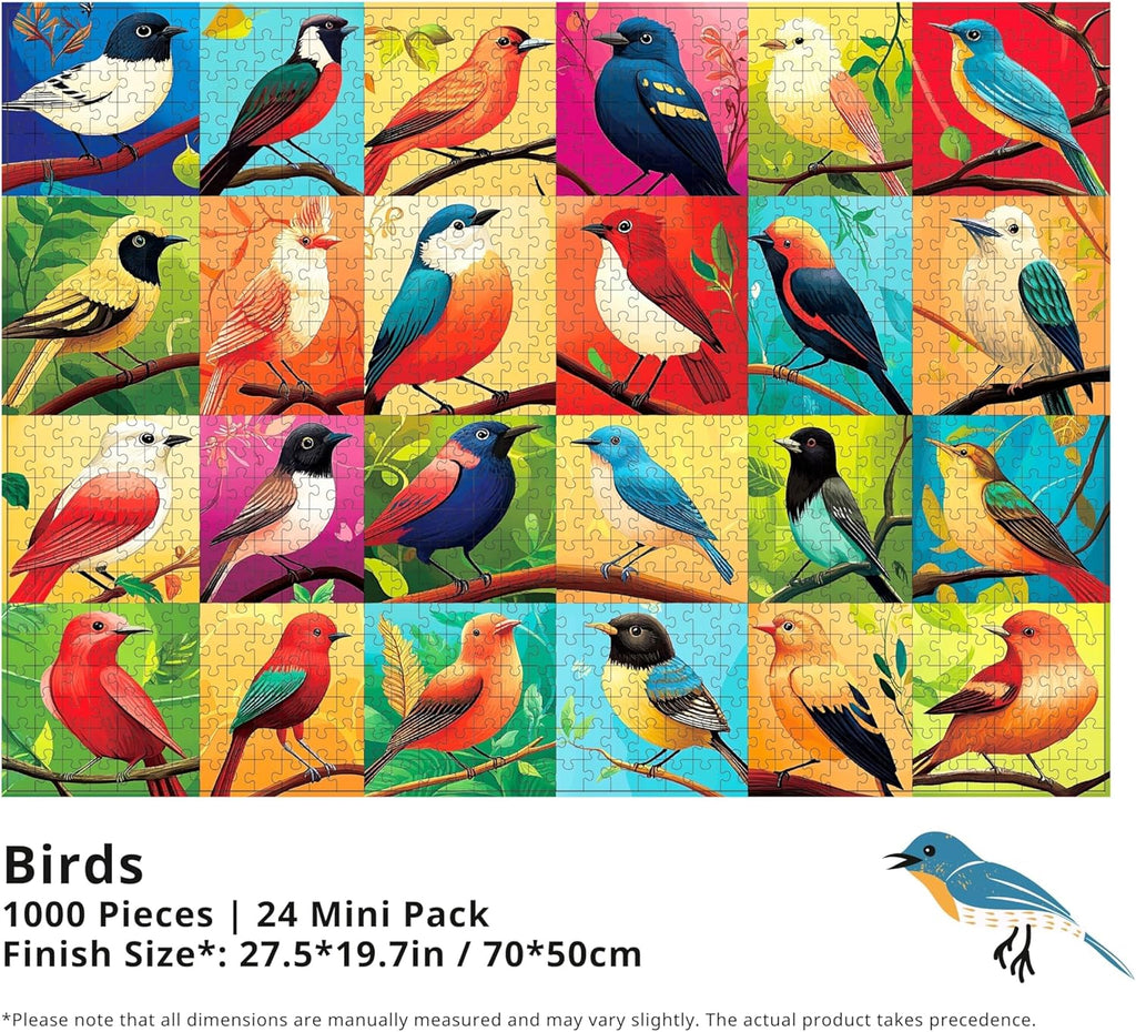 Rokt&Razo Mini Daily Puzzles - 24 Individual 1000-Piece Advent Calendar | Family Fun for All Ages, 27.5 x 19.7 in