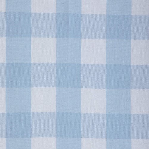 DII Buffalo Check Collection, Classic Farmhouse Table Runner, 14x72, Light Blue & White