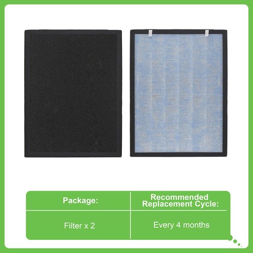 Hichoryer HSP002 Replacement Filter, Compatible with HSP002 Smart True HEPA Air Purifier 2.0 (HSP002 Filter 1 Pack)