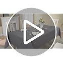 Waterproof Rectangle Table Cloth - Owl Gray 70x55 Inches - Wrinkle Resistant & Easy Care