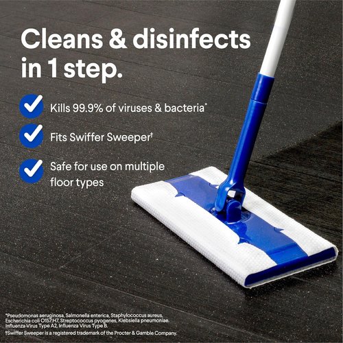Clorox Scentiva Disinfecting Wet Mop Pads - Coconut & Waterlily | 2 Packs with 24 Refills Each