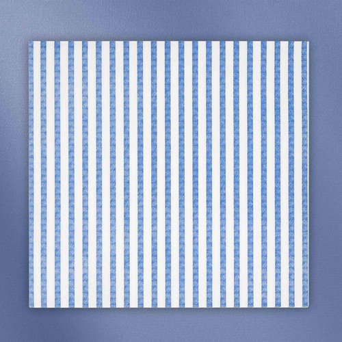 100 Pcs Blue & White Stripe Cocktail Beverage Napkins Disposable Paper Thin Striped Dessert Napkin for Birthday Baby Shower Party Supplies Decor