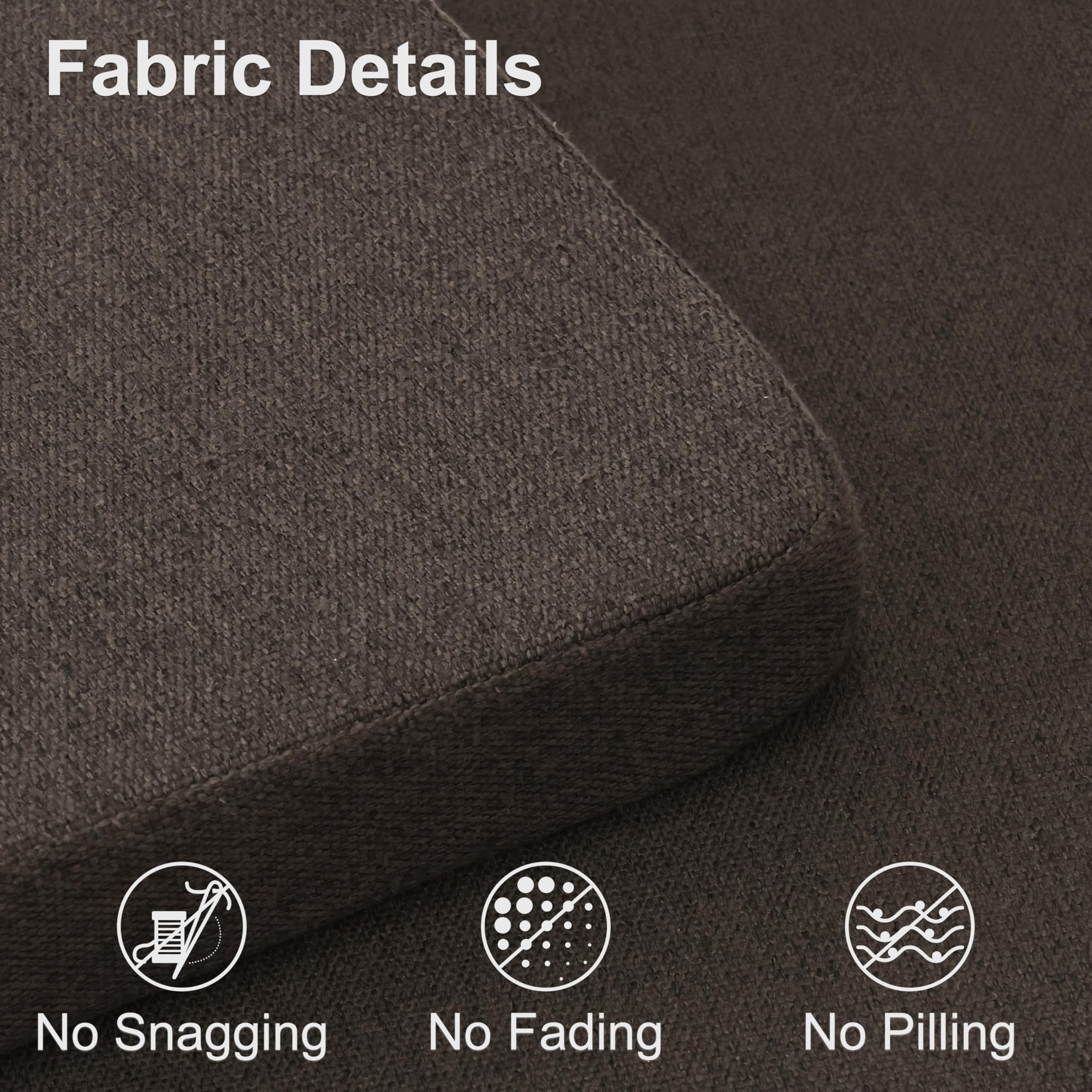 Shinnwa Kitchen Chair Cushions Set of 4, Non-Slip Dining Chair Cushions with Ties and Machine Washable Cover, 4 Pack, 17 x 16.5 x 2in, Dark Brown