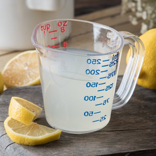 Carlisle FoodService Products 4314107 Commercial Plastic Measuring Cup, 1 Cup, Clear (Pack of 12)