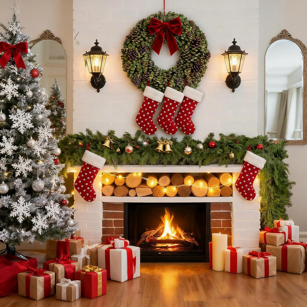 Norfolk Pine Garland - 6FT Lush Realistic Artificial Greenery - Perfect for Christmas Decor | Mantle, Fireplace, Stair, Table Centerpieces