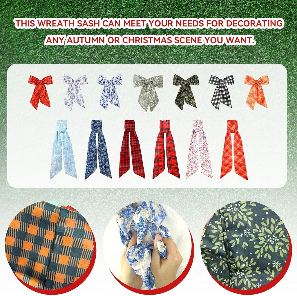 Regine Switzerland Wreath Sash Set - Sun-Proof & Water-Proof for Fall/Winter | 4.5 x 56 in, No Fading