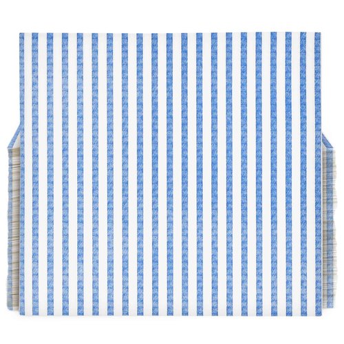 100 Pcs Blue & White Stripe Cocktail Beverage Napkins Disposable Paper Thin Striped Dessert Napkin for Birthday Baby Shower Party Supplies Decor