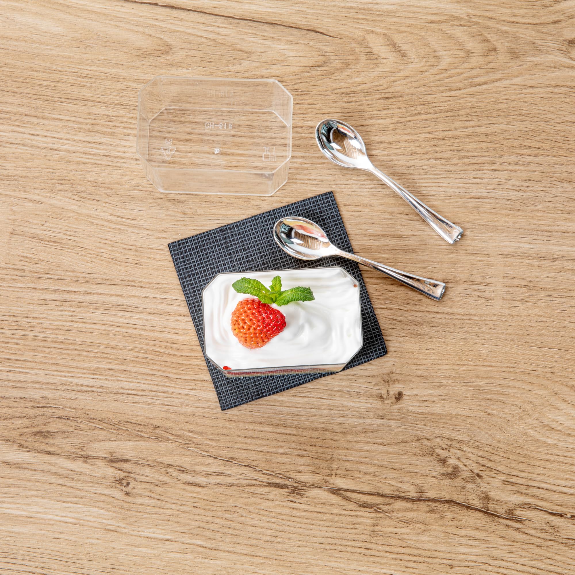 Restaurantware Mini Serve 3.4 Ounce Plastic Dessert Cups, 100 Disposable Round Serving Cups - Lids Sold Separately, Stackable, Clear Plastic Parfait Cup, Durable, For Ice Cream, Gelato, And Sorbet