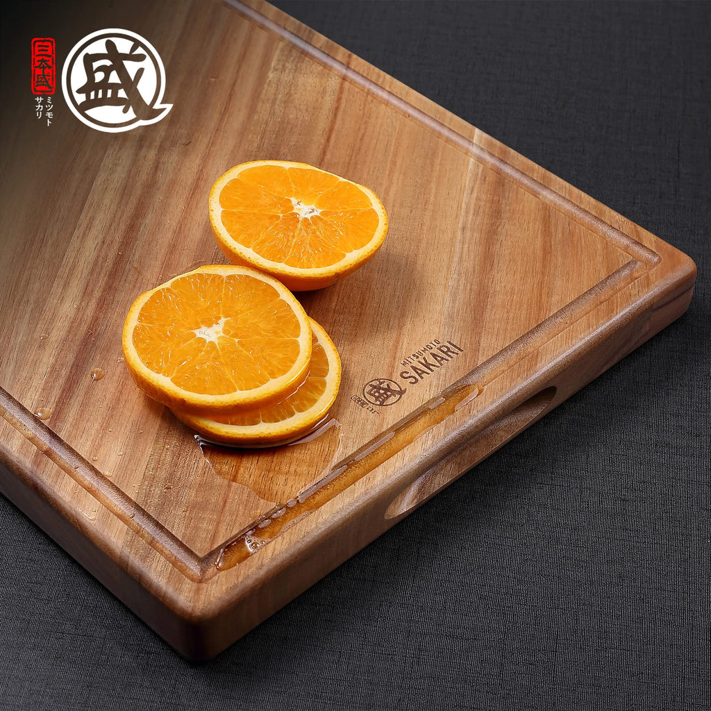 MITSUMOTO SAKARI 16 x 11 in Acacia Wood Cutting Board with Juice Groove