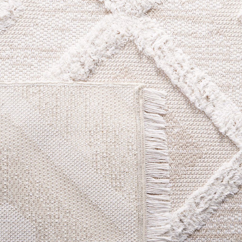 SAFAVIEH Augustine Collection Runner Rug - 2' x 9', Beige & Ivory, Moroccan Trellis Boho Rustic Fringe Design, Non-Shedding & Easy Care, Ideal for High Traffic Areas in Living Room, Bedroom (AGT730B)