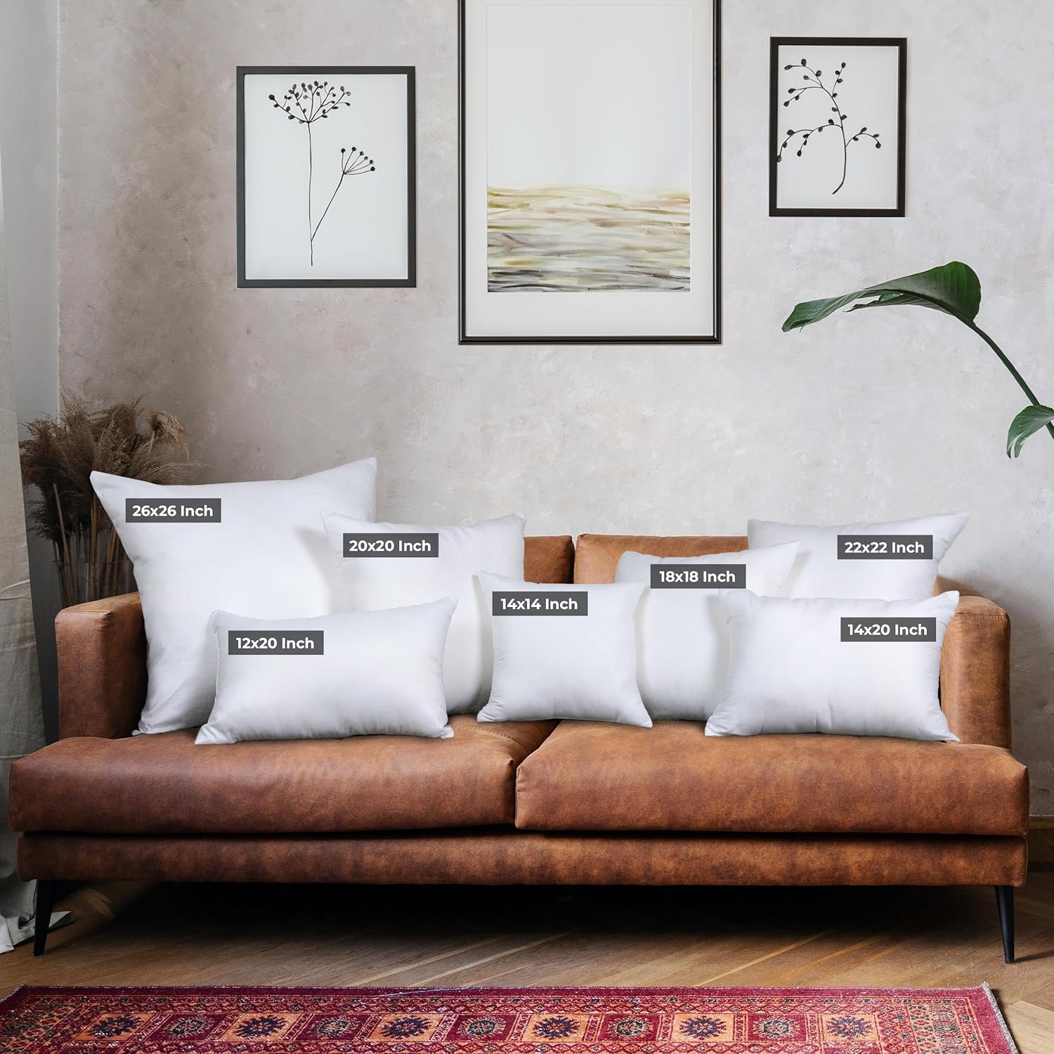 Utopia Bedding Throw Pillows - Set of 4 Fluffy Down Alternative Decorative Pillows | 14 x 20 Inches, White
