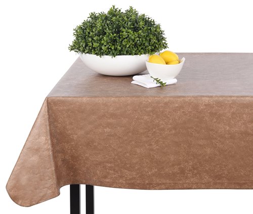 Yourtablecloth Heavy Duty Vinyl Rectangle or Square Tablecloth – 6 Gauge Heavy Duty Tablecloth – Flannel Backed – Wipeable Tablecloth with Vivid Colors & Many Sizes 60 x 120 Sand
