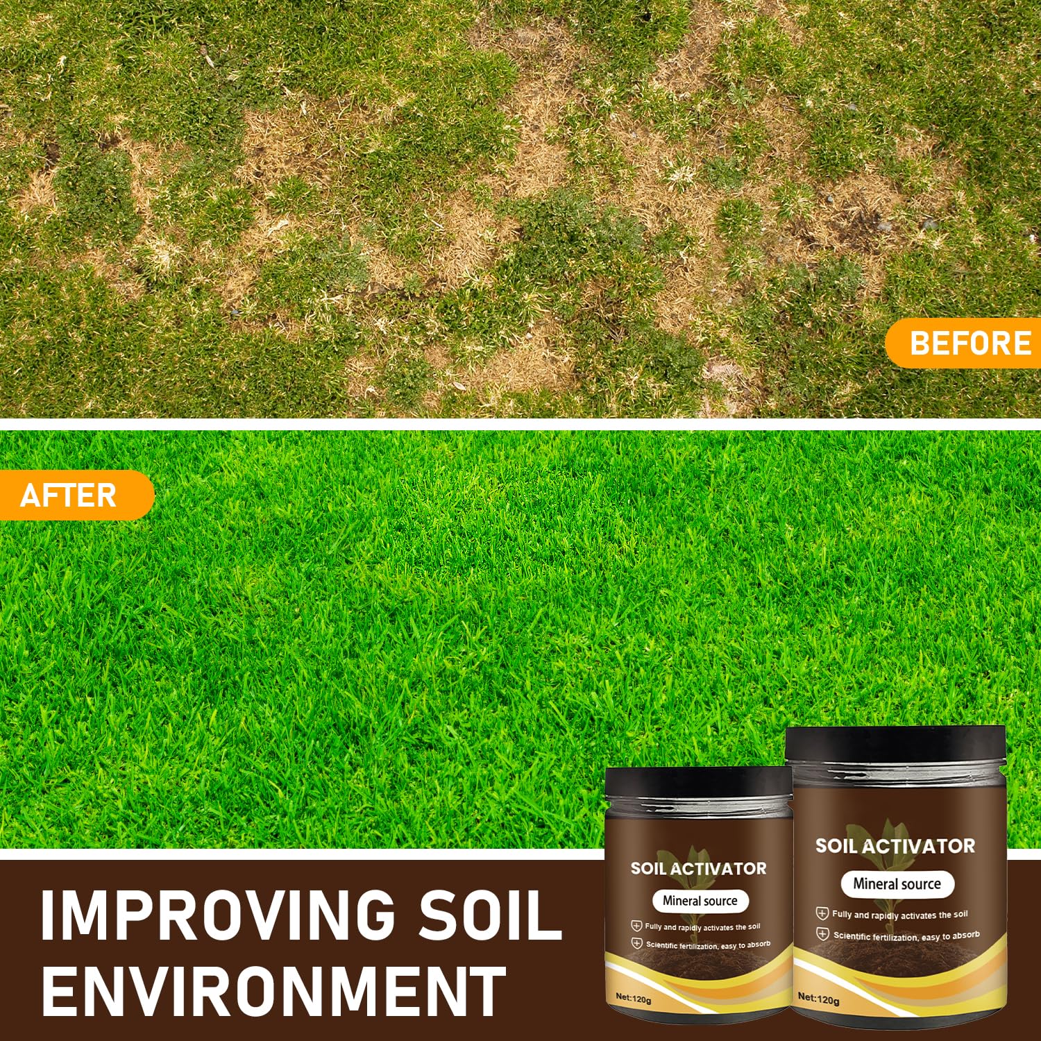 Skiennix Organic Soil Activators - Water-Soluble Plant Fertilizers for Optimal Nutrient Uptake | 120g