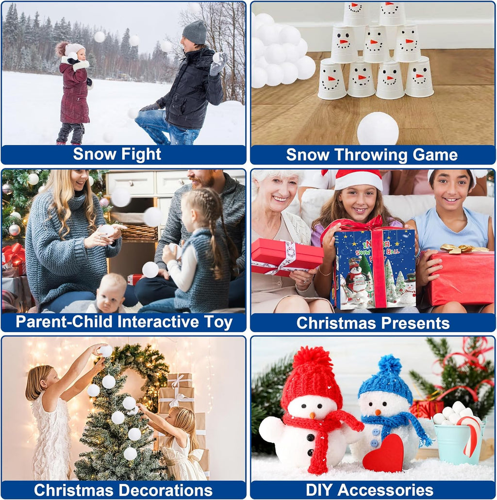 Skiennix 36 PCS Plush Snow Balls - Soft Indoor Snowball Fight Set for Kids | Perfect for Winter Fun
