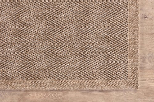 CAMILSON Easy Jute Rug 5x7, Indoor Outdoor Natural Color Fiber Area Rugs for Living Room Patio and Kitchen Rug Herringbone Seagrass Woven Design Easy-Cleaning Washable Outside Carpet Alfombras 5 x 7