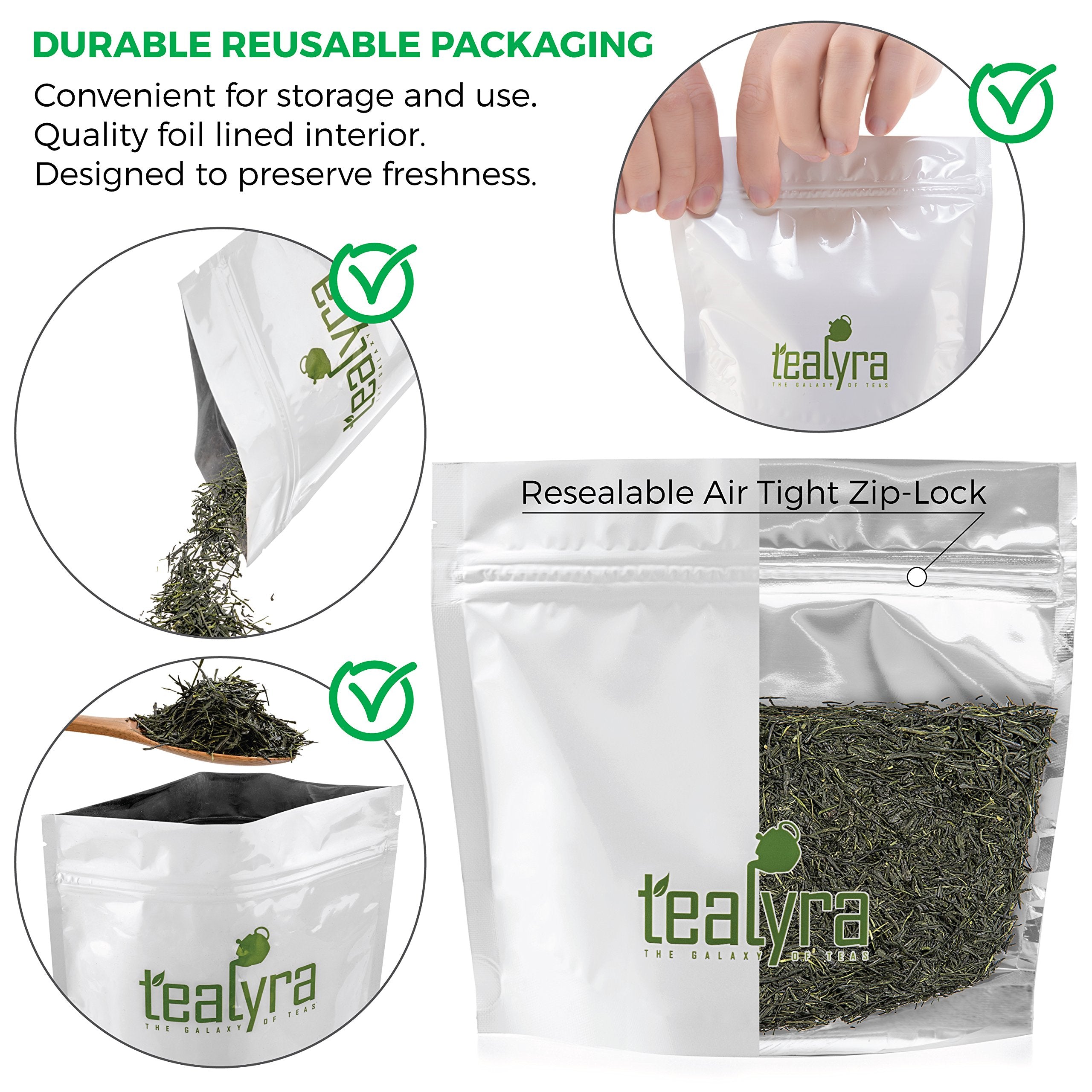 Tealyra - Handmade Premium 1st Flush - Gyokuro Green Tea - Grown in Yame Japan - Loose Leaf Tea - Caffeine Medium - 200g (7-ounce)