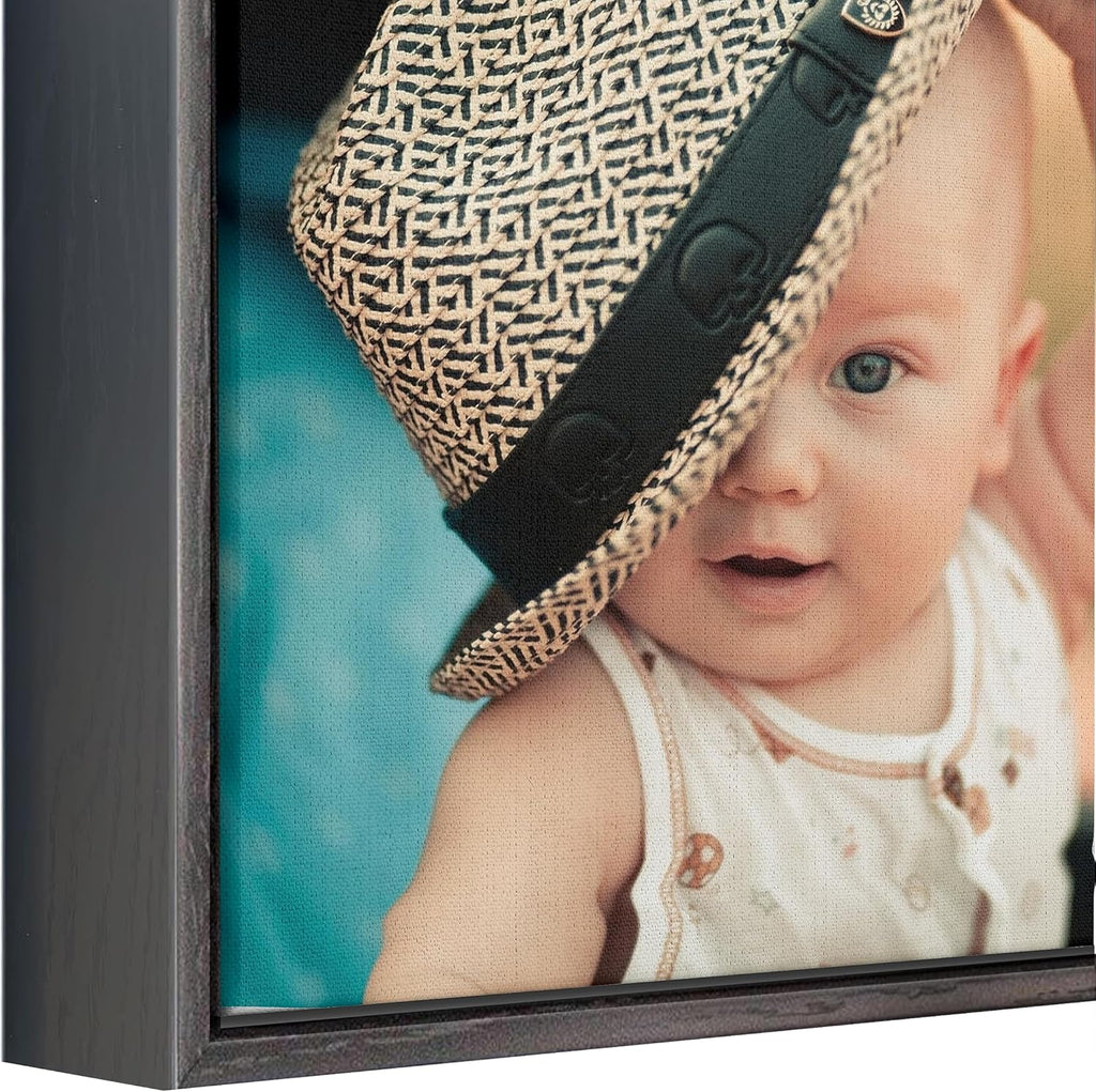 P&L ART. Personalized Custom Canvas Prints: Photo On Canvas Transform Your Photos into Stunning Framed Wall Art Digitally Printed Photo To Canvas Ideal for Home Decor Gifts Keepsakes Black 11X14