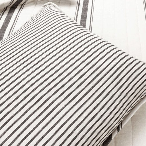 Lush Decor Farmhouse Stripe Reversible Cotton Quilt King Size 3 Piece Set Black - Farmhouse Bedding Set King Quilt - Striped Bedding