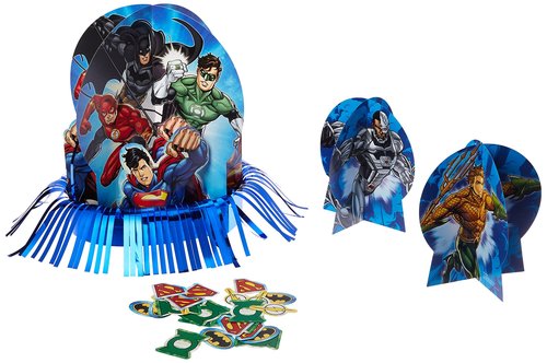 Amscan 281585 Justice League™ Table Decorating Kit, 1 pack (23 pcs), Party Favor
