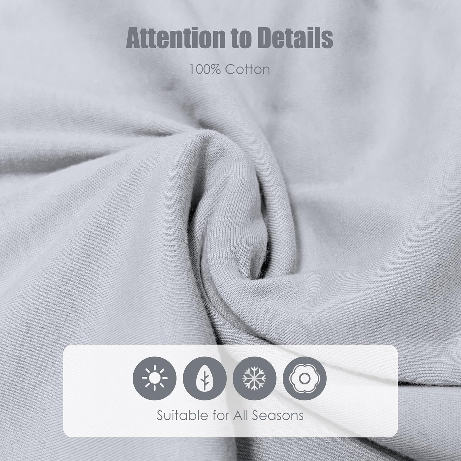 Sweet Dolphin Baby Wearable Blanket Sleep Sack - 100% Cotton, TOG 0.5, 2-Way Zipper, Newborn Essential