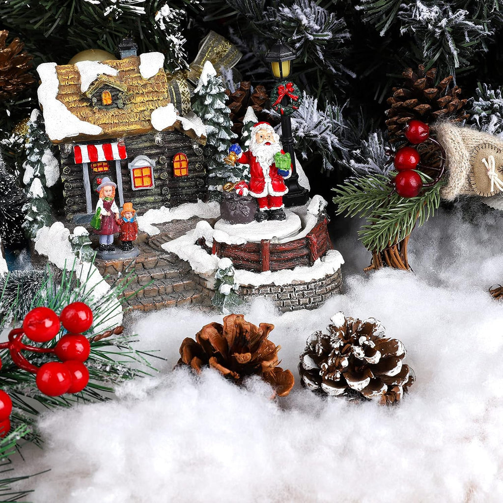 Ruisita Artificial Snow - 17.6 Ounces Fluffy Snow Fiber for Christmas Tree & Holiday Displays