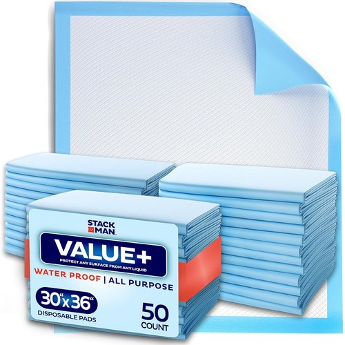 Chucks Disposable Underpads - Absorbent Fluff Protection for Incontinence | Extra Large 30x36 Pee Pads for Kids, Adults & Pets