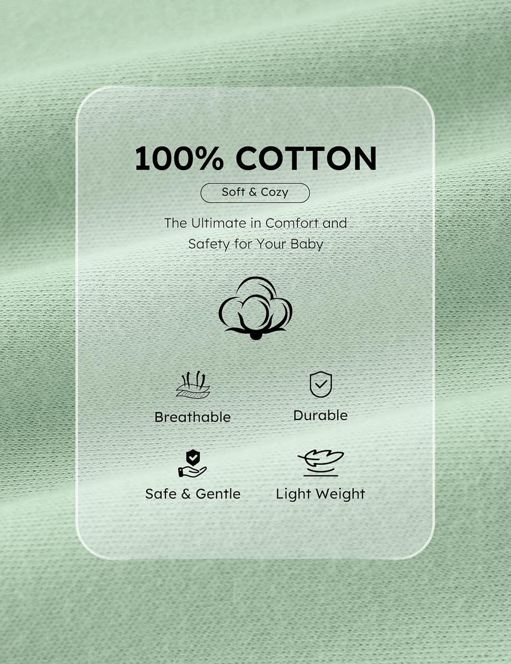 Yoofoss Baby Pajamas - 100% Organic Cotton Sleepers for Newborns | 3-Piece Footed PJs (0-9 Months)
