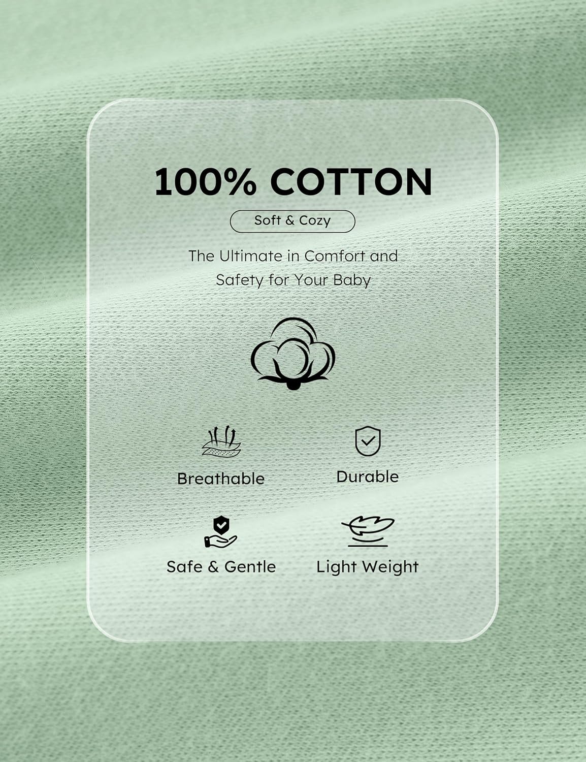 Yoofoss Baby Pajamas - 100% Organic Cotton Sleepers for Newborns | 3-Piece Footed PJs (0-9 Months)