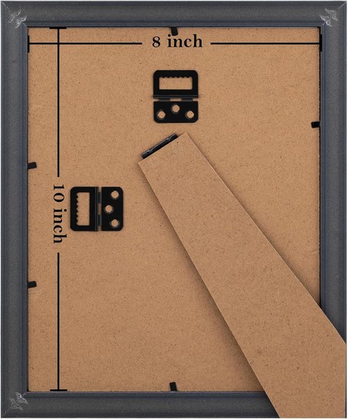 Eletecpro 8x10 Picture Frames - Vintage Gold Frames with Glass Cover for 5x7 or 8x10 Photos