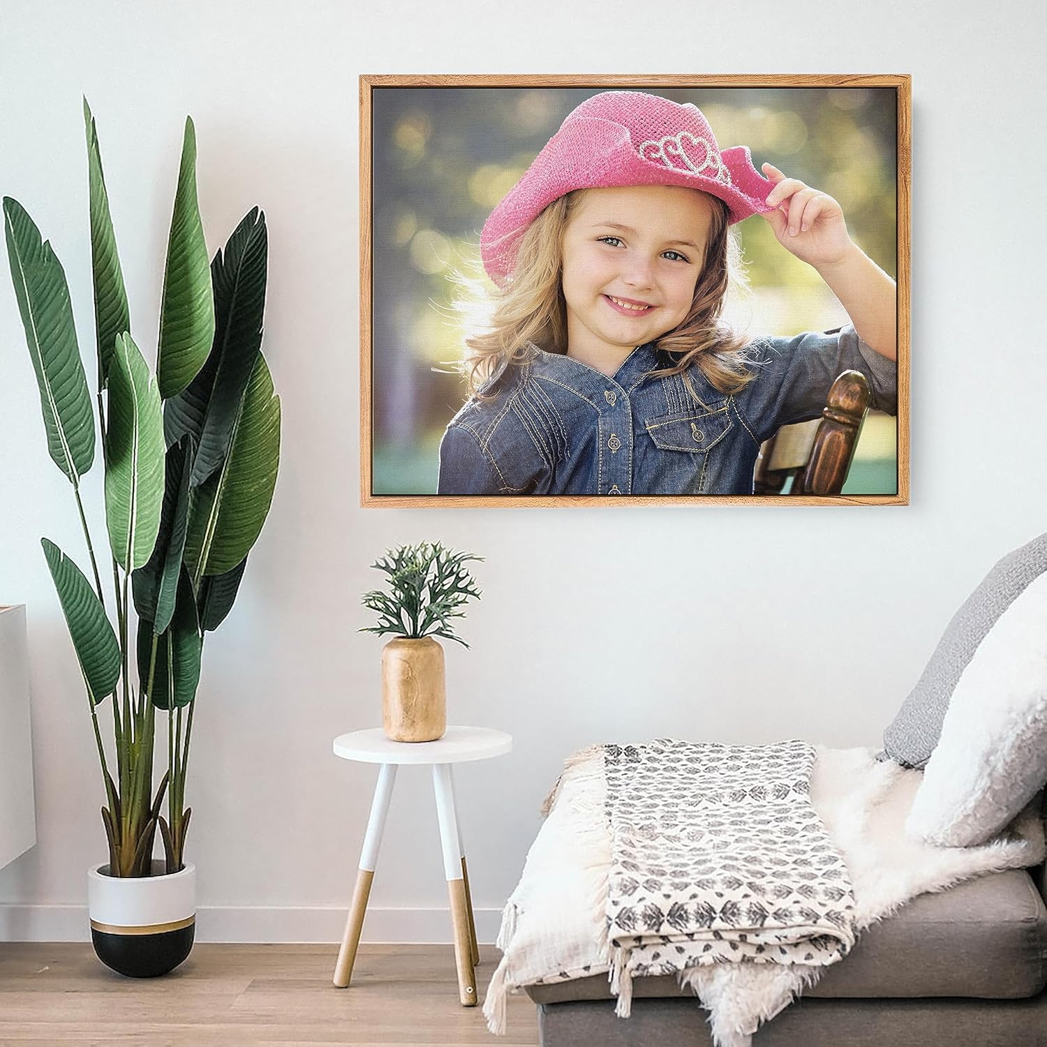 P&L ART. Personalized Custom Canvas Prints: Photo On Canvas Transform Your Photos into Stunning Framed Wall Art Digitally Printed Photo To Canvas Ideal for Home Decor Gifts Keepsakes Beige 18X24