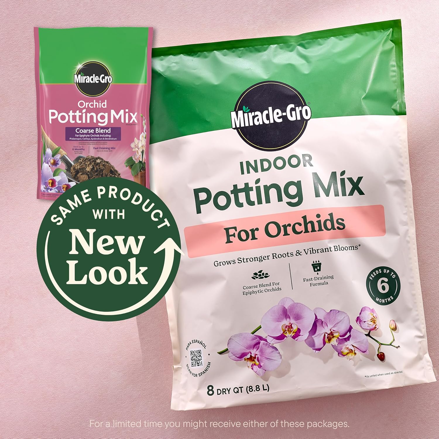 Miracle-Gro Orchid Potting Mix - Coarse Blend for Healthy Growth | 8qt, 2-Pack