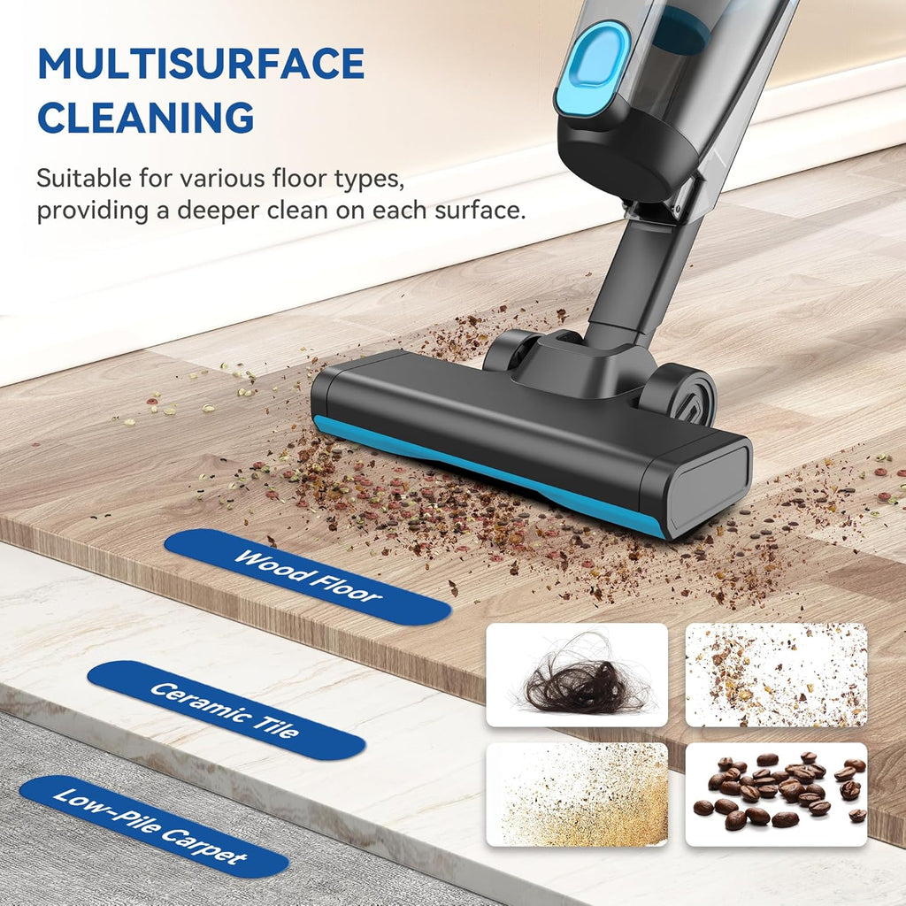 Vazone R6X Corded Stick Vacuum Cleaner - 20Kpa Powerful Suction | 16Ft Cord, 2-in-1 Lightweight for Pet Hair