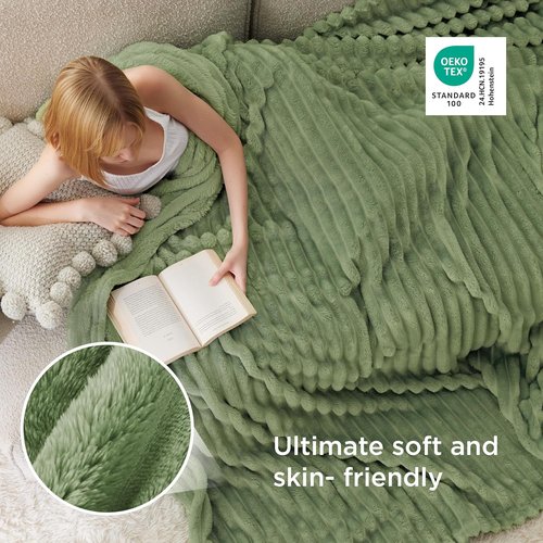 Bedsure GentleSoft California King Size Blanket - Cozy Soft Fleece Throw for Women | 102x96 Inches