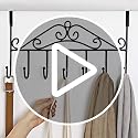 Heavy-Duty Over Door Hooks Organizer with 7 Anti-Rust Hooks