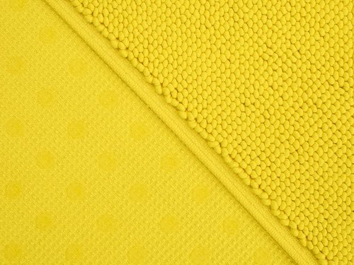 Cotton Paradise 100% Cotton Bath Mat - Non-Slip, Soft & Absorbent, Quick Dry, 17x24 Inch, Yellow