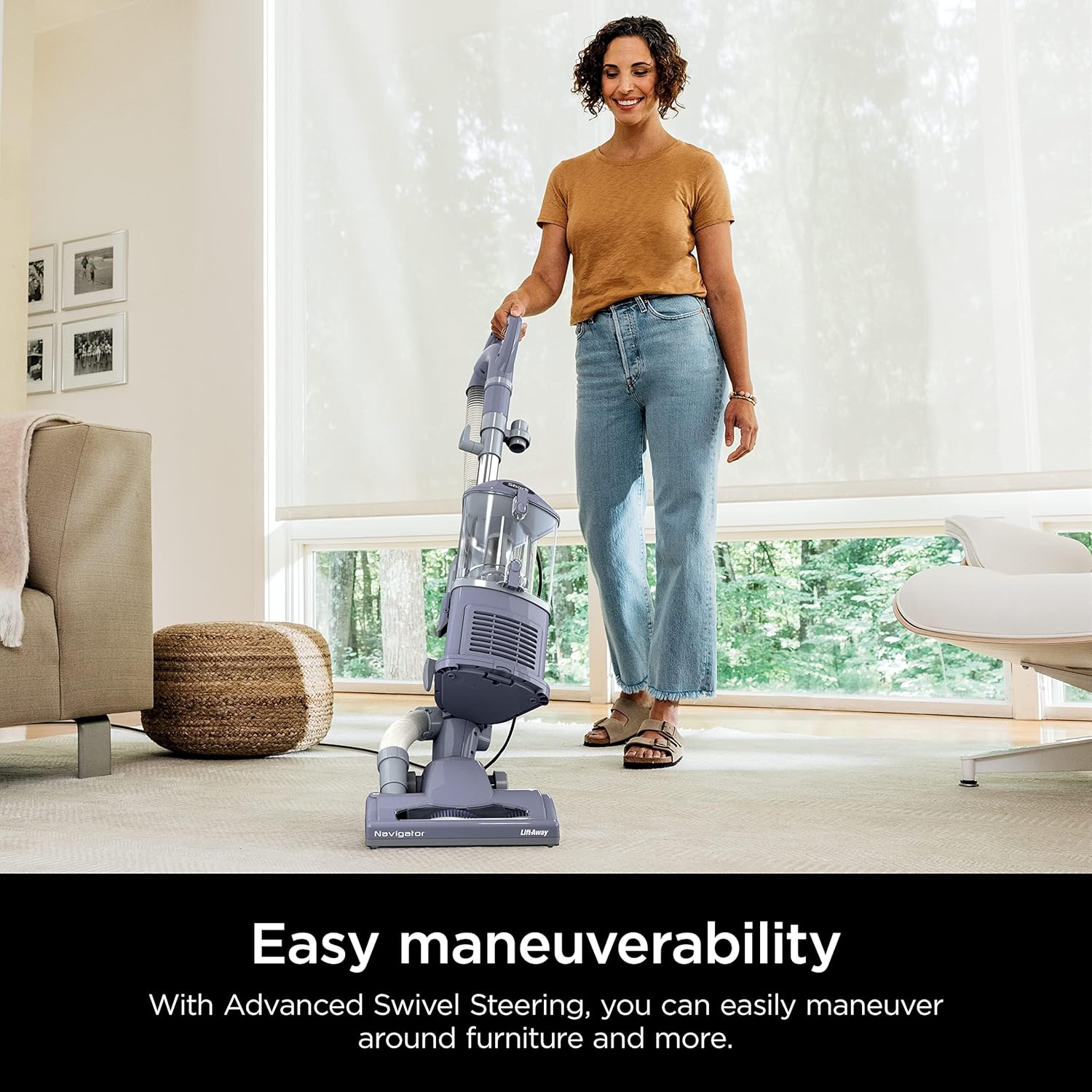 Shark NV352 Navigator Lift-Away Vacuum - HEPA Filter, Anti-Allergen Tech, Swivel Steering | Ideal for Carpets & Stairs, Lavender
