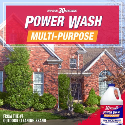 30 SECONDS Pressure Washer Concentrated Cleaner – Power Cleans Stains from Algae, Mold & Mildew, Dirt, Grime – Makes up to 20 Gallons