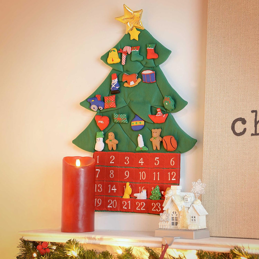 Regine Switzerland Fabric Advent Calendar - Festive Oh Christmas Tree Design | Perfect Holiday Decor