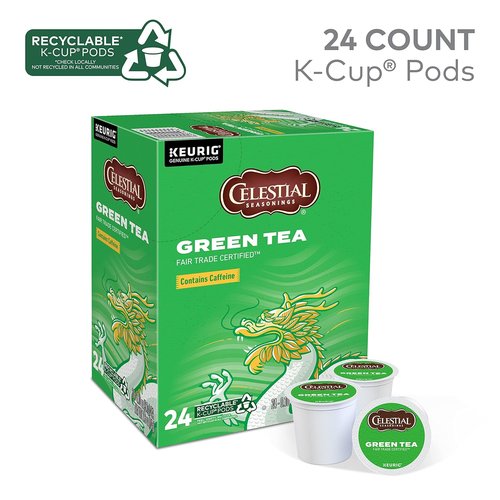Celestial Seasonings Green Tea K-Cup Pods - 72 Count Single-Serve Convenience