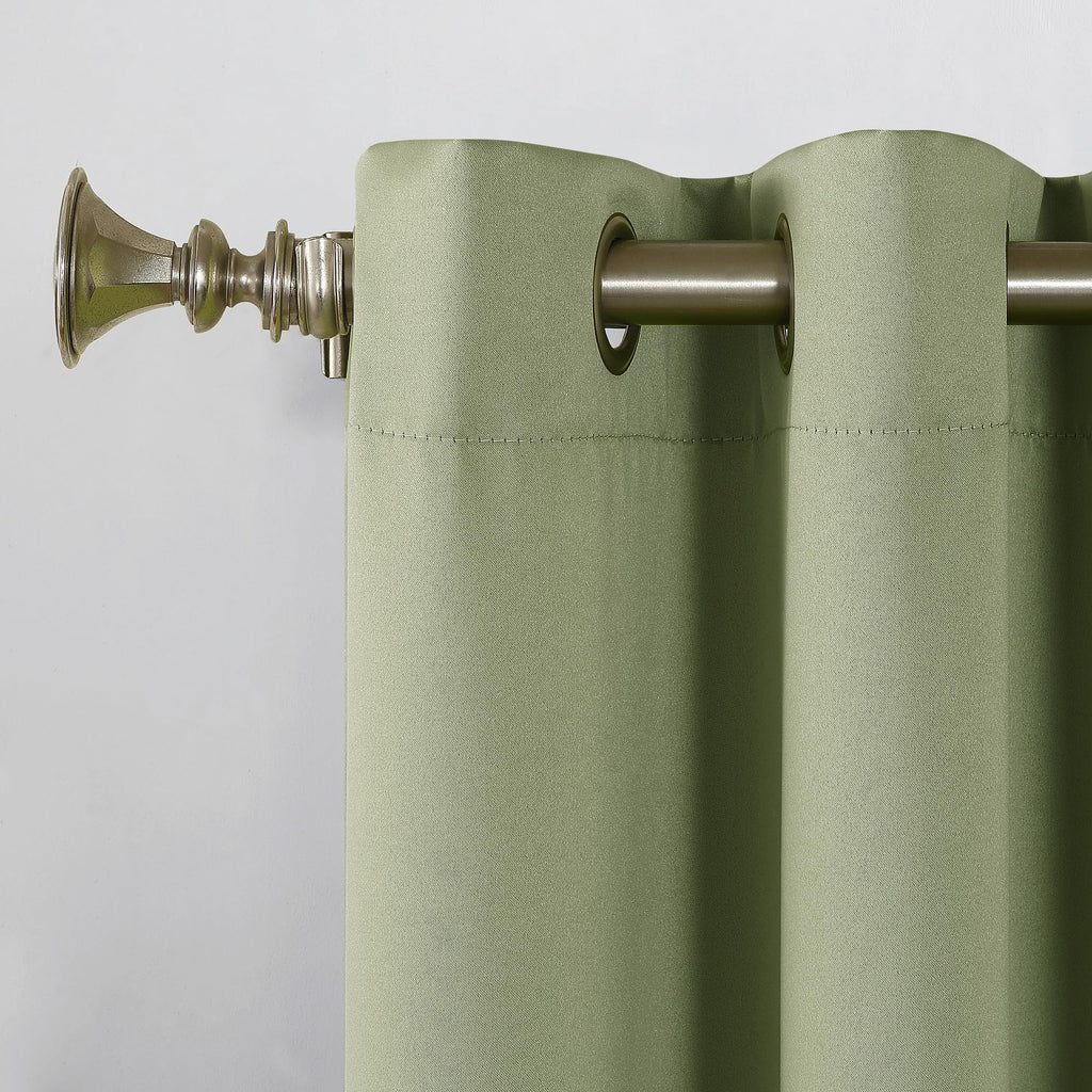 Sun Zero - 53408 Becca Energy Efficient Grommet Curtain Panel, 40" x 84", Sage Green
