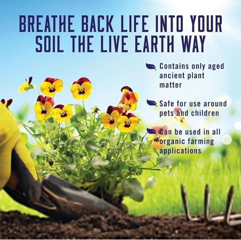 Live Earth Products Humate Soil Conditioner - Enhance Soil Health | 50 lb Bag