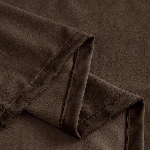 YoungsTex Dark Brown Velvet Curtains 84 Inch Length 2 Panels Set for Living Room, Chocolate Blackout Drapes Thermal Insulated with Grommet Privacy for Dining Bedroom, 2 Panels, 52 X 84 Inch