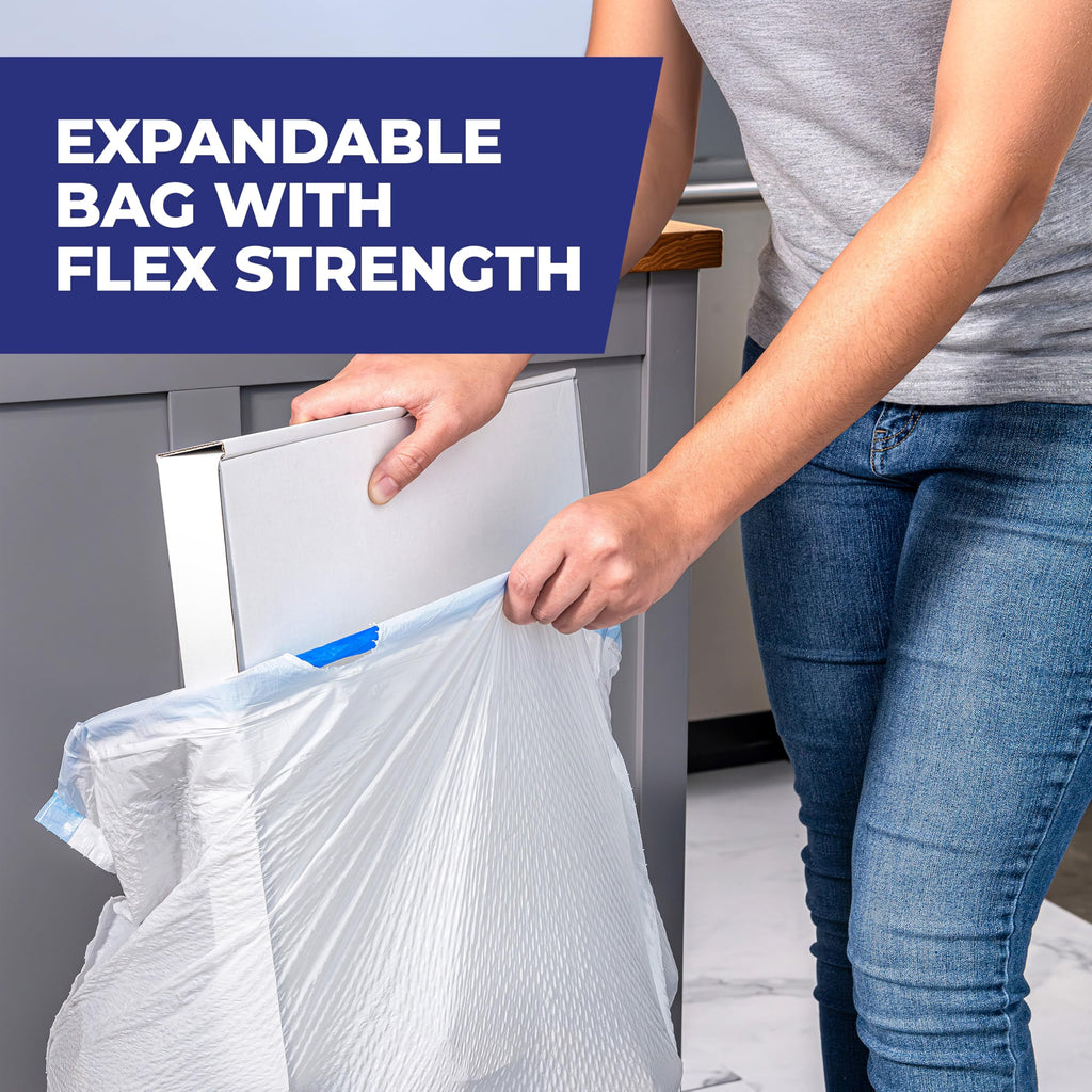 Hefty Ultra Strong 13 Gallon Trash Bags, Tall Kitchen Trash Bags 13 Gallon Size, Drawstring Closure, Continuous Odor Control, White, Lavender and Sweet Vanilla Scent, 80 Bags