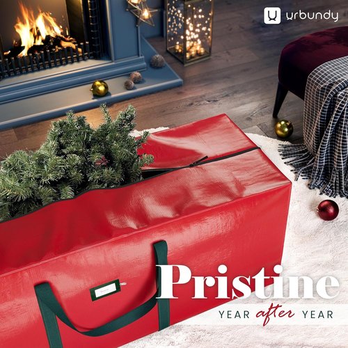 Heavy Duty Moving Bag - Red Christmas Tree Storage Bag for 7.5 Ft Trees | Year-Round Protection