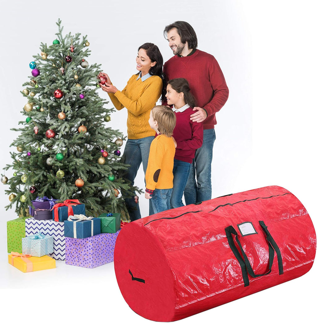 ProPik Christmas Tree Storage Bag - Fits Up to 7' Disassembled Holiday Tree | 52” X 30” X 30” with Zipper & Handles (Red)