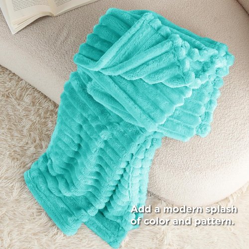 Bedsure GentleSoft Twin XL Blanket - Cozy Blue Fleece Throw for Women | Perfect Gift, 66x90 Inches